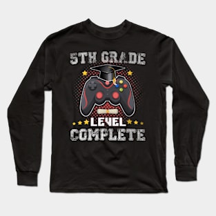 5th Grade Level Complete Gamer Class Of 2024 Long Sleeve T-Shirt